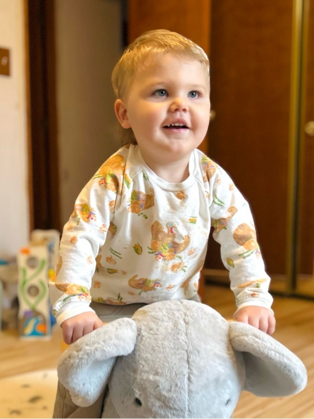 2 turkey outfits for Thanksgiving and fall - Burts bees baby